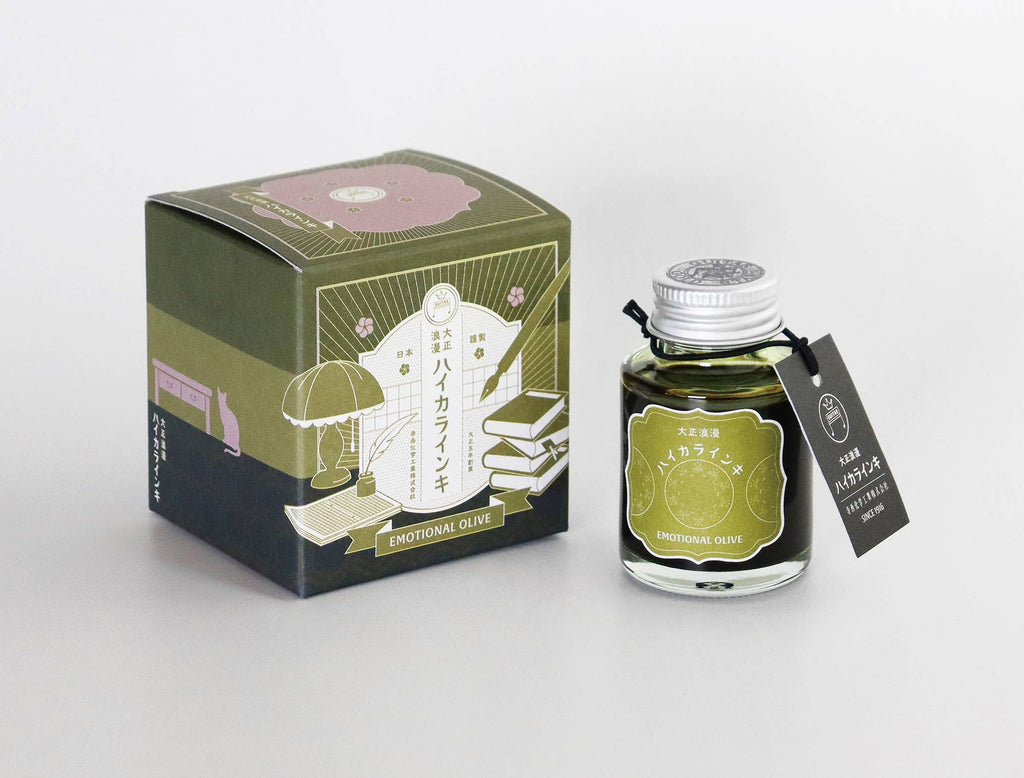 NAKABAYASHI Stationery - Teranishi fountain pen ink, Taisho-Roman Haikara 40ml: Opera Rose