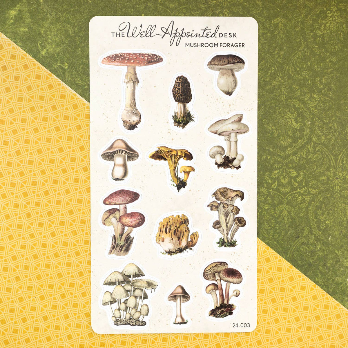The Well-Appointed Desk - Mushroom Forager Sticker Sheet (24-003)