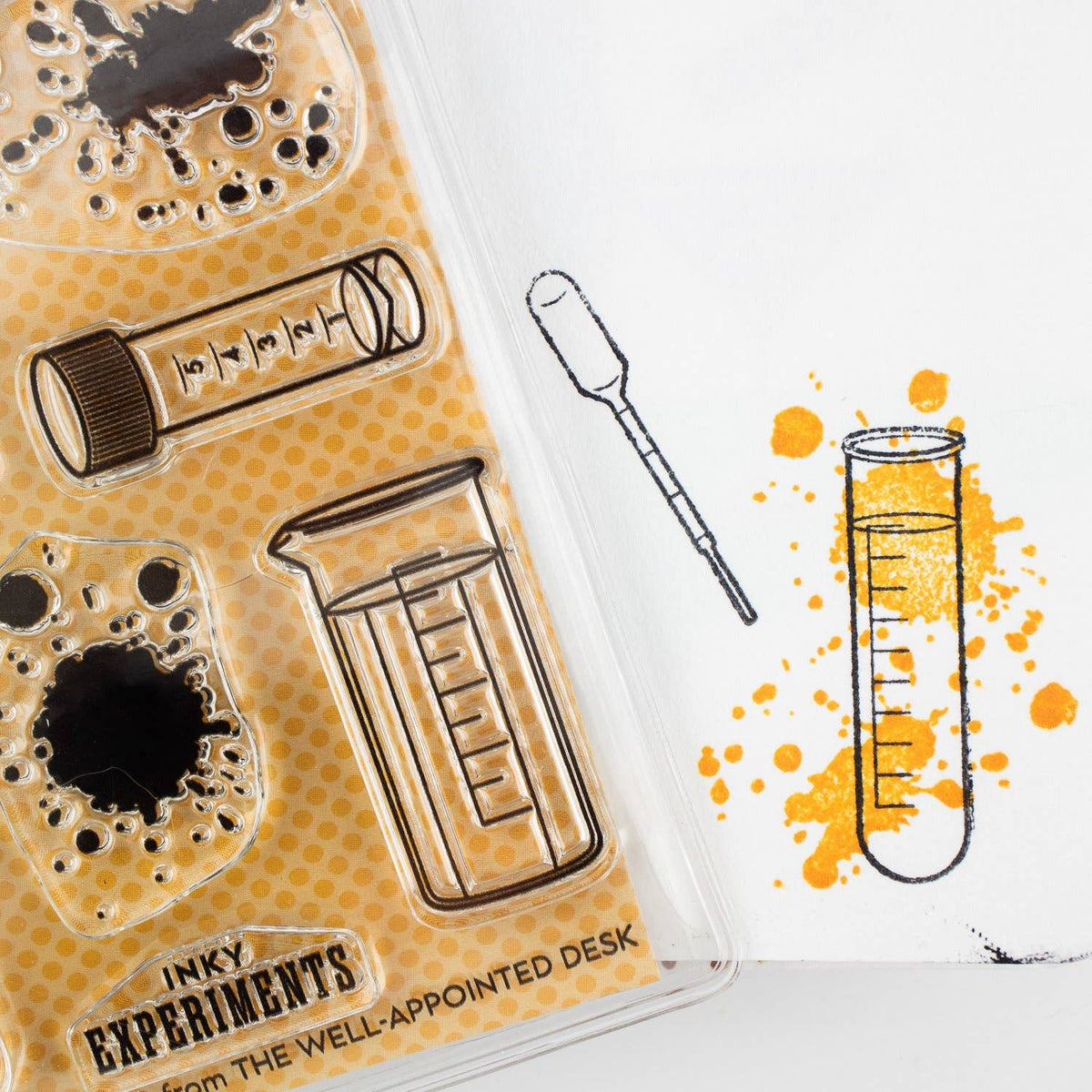 The Well-Appointed Desk - Ink Experiments 3"x4" Clear Stamp Set (8 stamp designs)