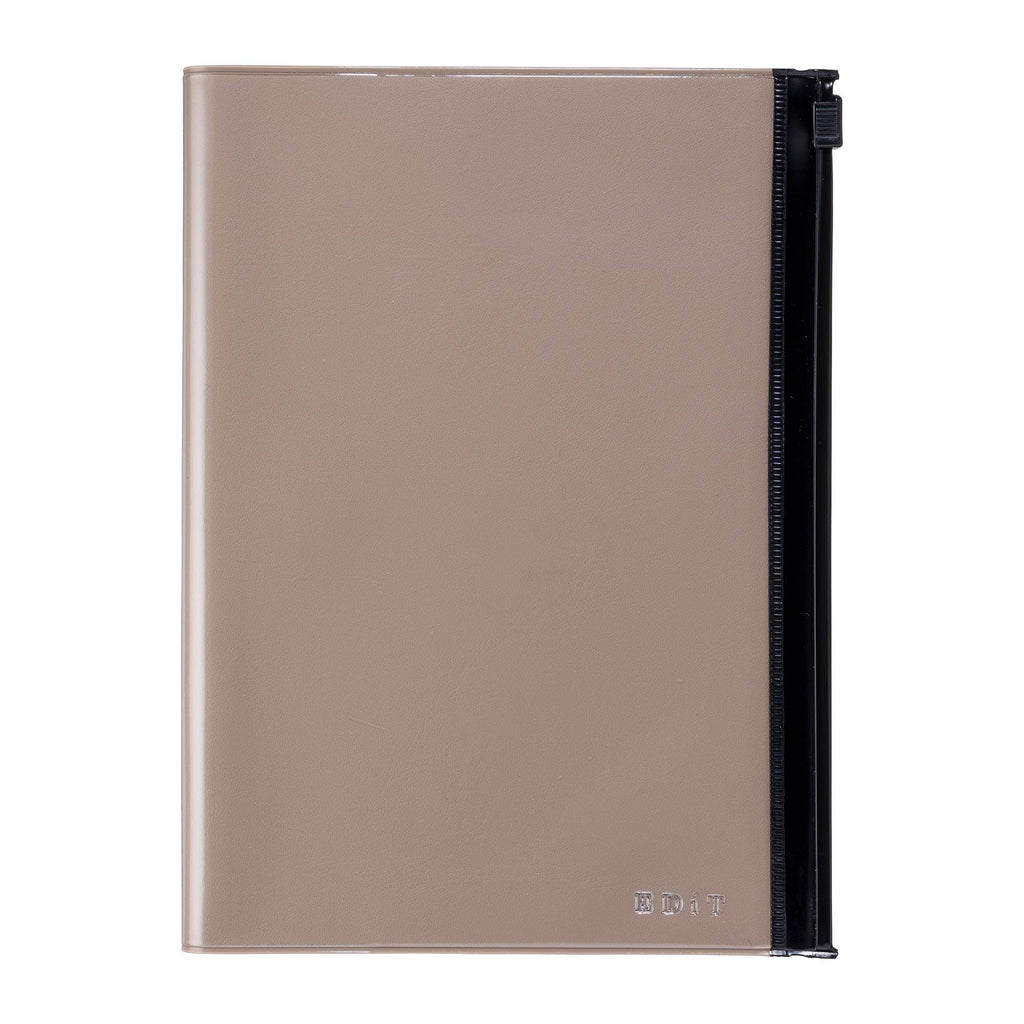 MARK'S EDiT B6 Grid Notebook with Zipper Pocket — Midnight Black