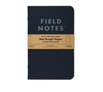 Field Notes — Pitch Black Ruled — 3-Pack