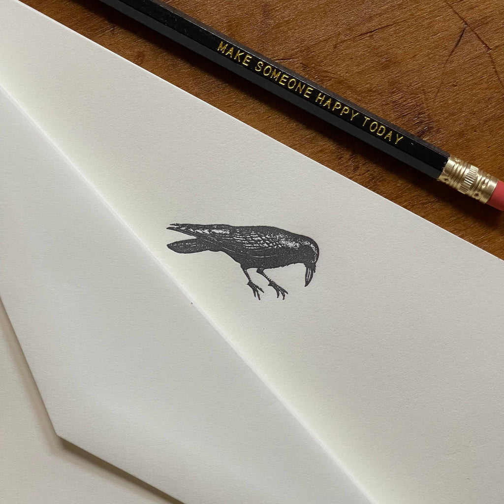 Somersault Letterpress — Crow Personal Stationery Set