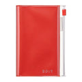 MARK'S EDiT B7 Grid Notebook with Zipper Pocket — Strawberry Red