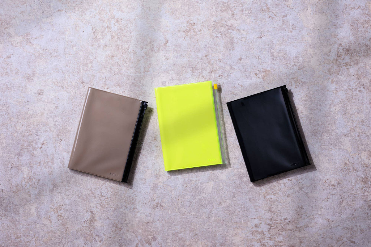 MARK'S EDiT B7 Grid Notebook with Zipper Pocket — Clear