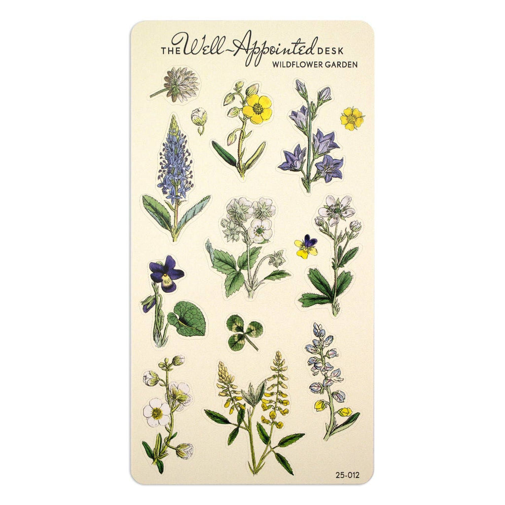 The Well-Appointed Desk - Wildflower Garden Sticker Sheet (25-012)