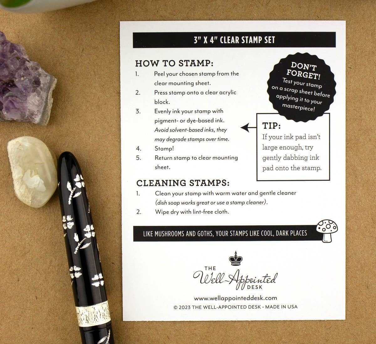 The Well-Appointed Desk - The Unfamiliars - 3"x4" Clear Witchy Stamp Set (6 designs)