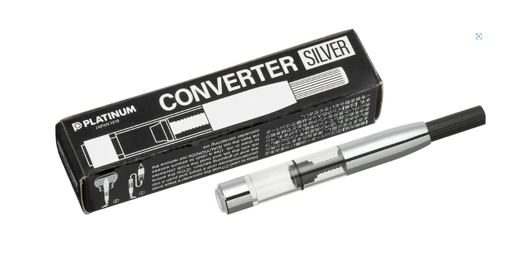 Platinum Fountain Pen Converter — Silver