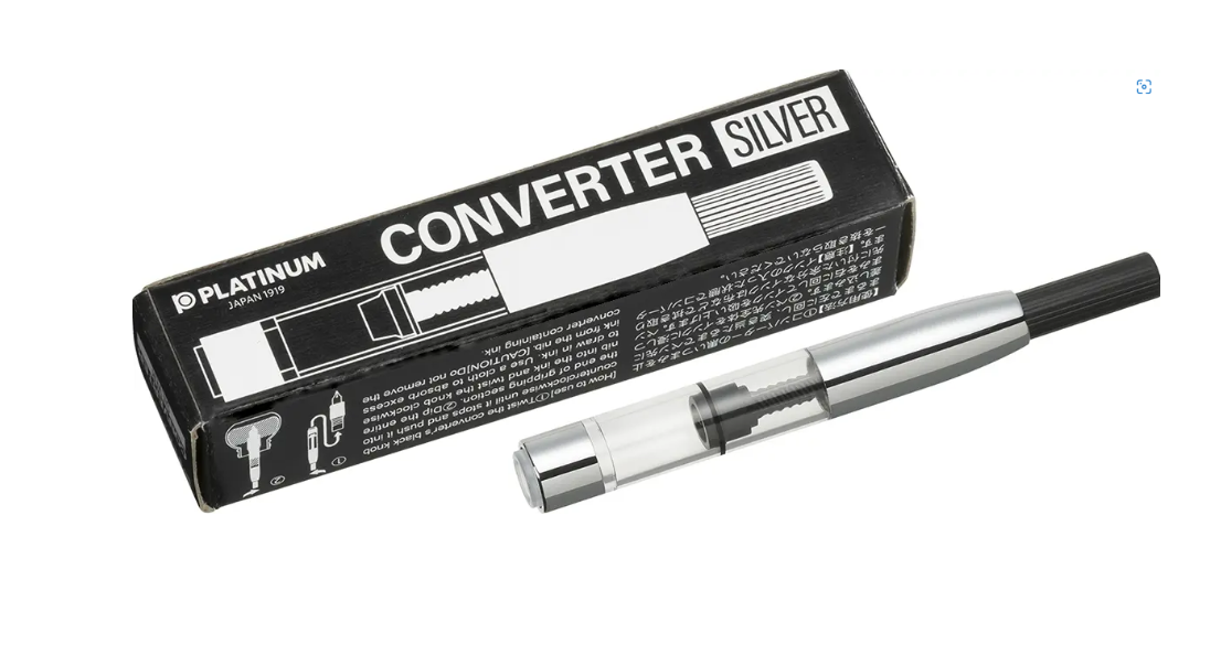 Platinum Fountain Pen Converter — Silver