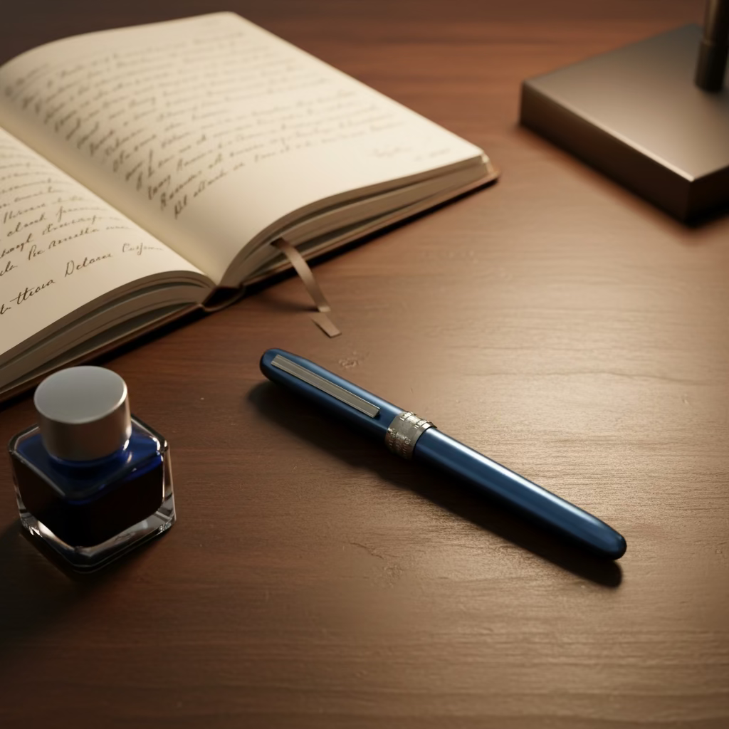 Platinum Plaisir Fountain Pen — Blue