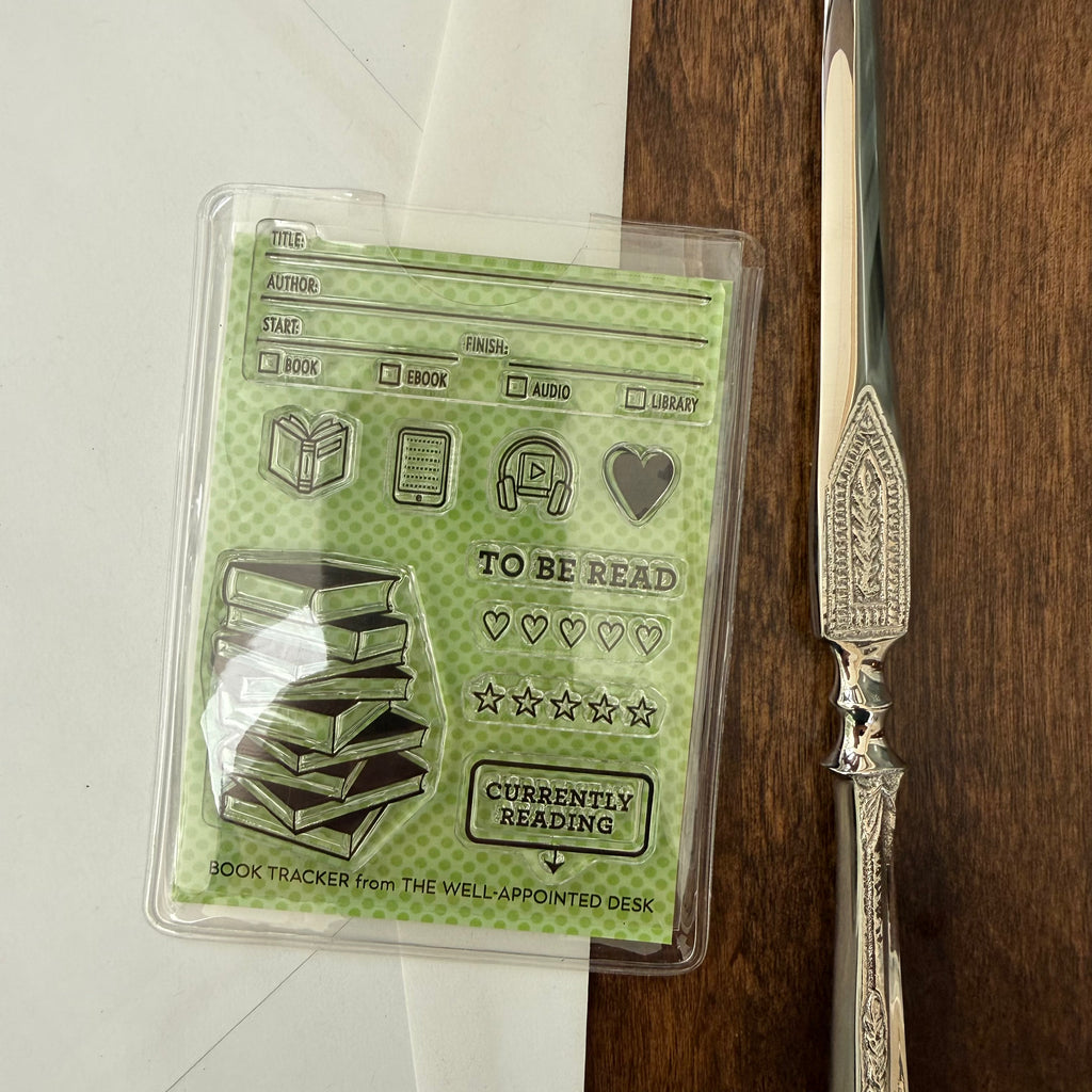The Well-Appointed Desk — Book Tracker Clear Stamp