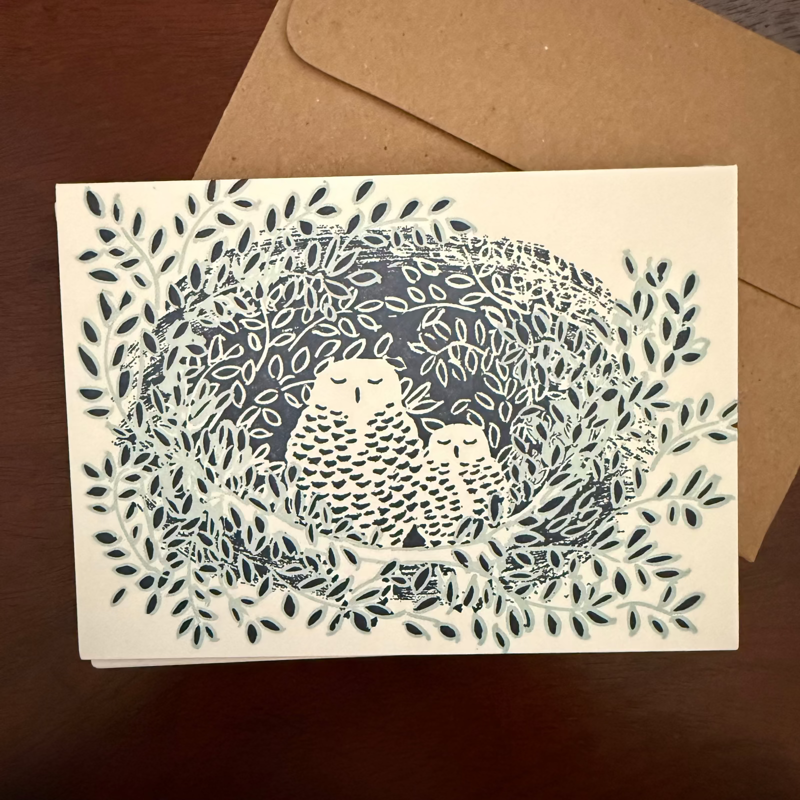 Owls Letterpress Note Cards — Box of 10