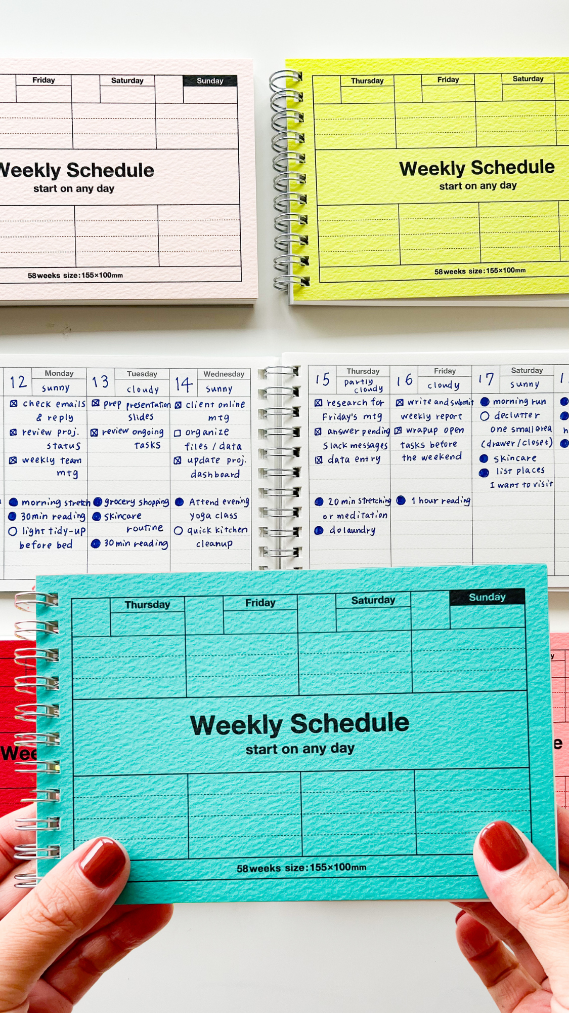 MARK'S Dayfree Undated Weekly Planner — Dark Green