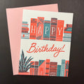 Bookshelf Birthday Letterpress Card