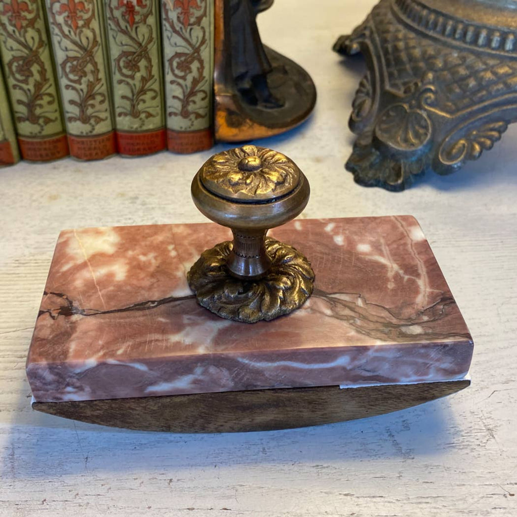 Red Granite Rocker Ink Blotter