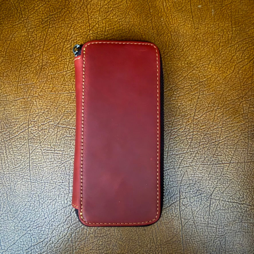 Genuine Cowhide Leather 3-Pen Fountain Pen Case