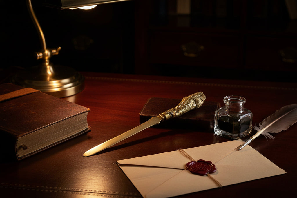 Antiqued Brass Fish Letter Opener