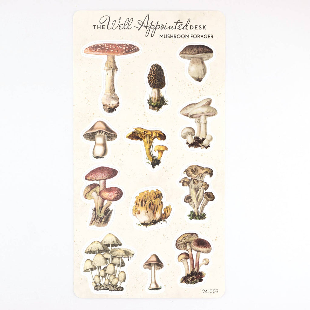 The Well-Appointed Desk - Mushroom Forager Sticker Sheet (24-003)