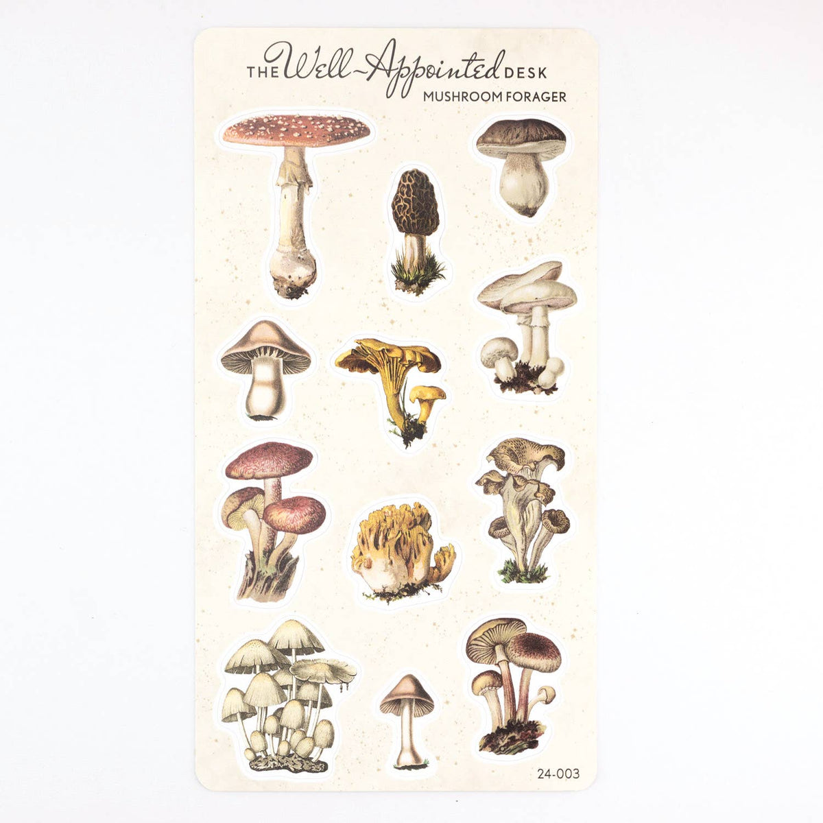 The Well-Appointed Desk - Mushroom Forager Sticker Sheet (24-003)