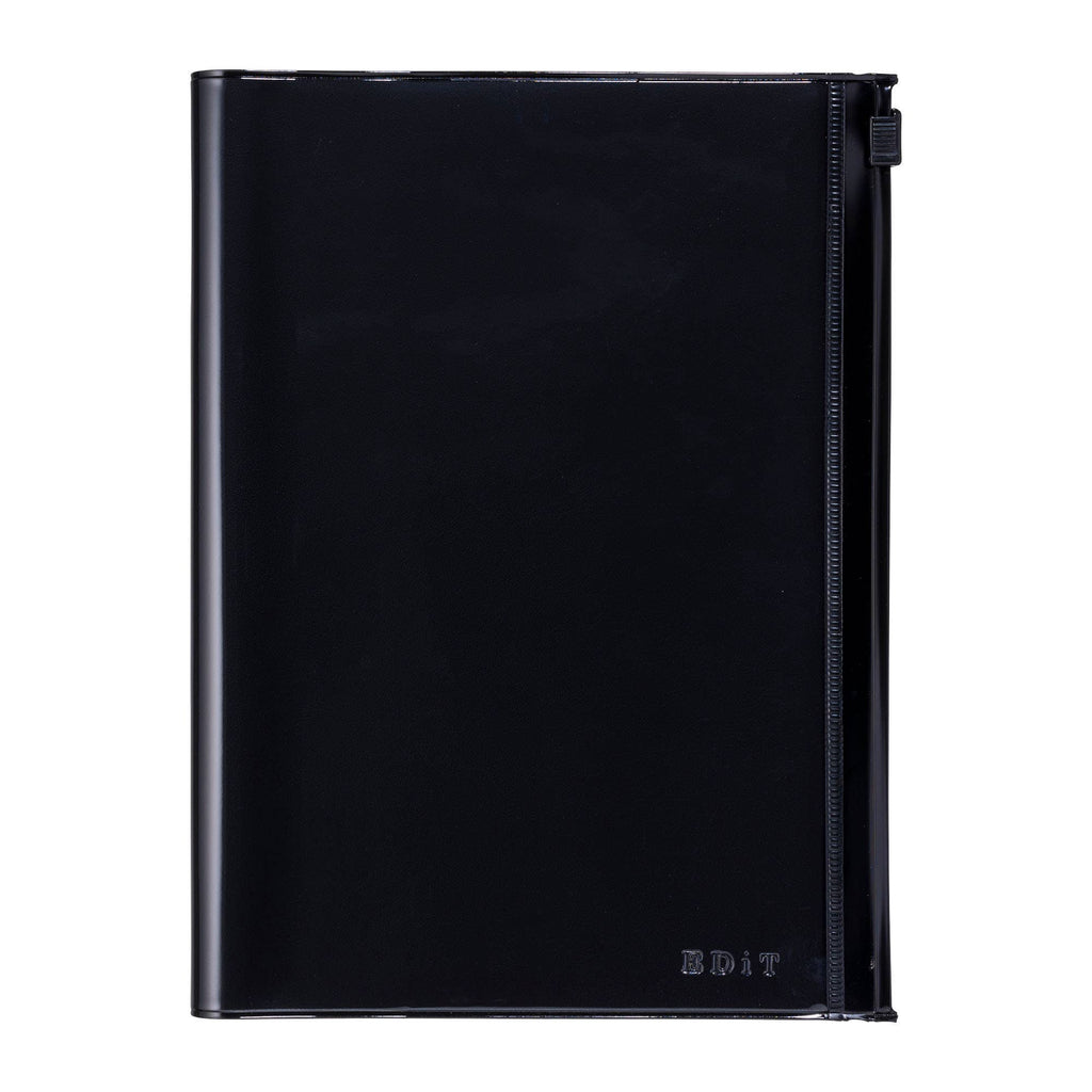 MARK'S EDiT B6 Grid Notebook with Zipper Pocket — Midnight Black