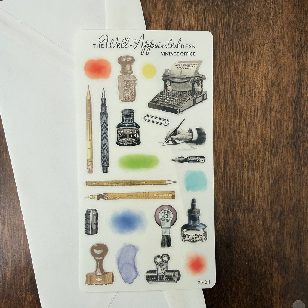 The Well-Appointed Desk — Vintage Office Sticker Sheet