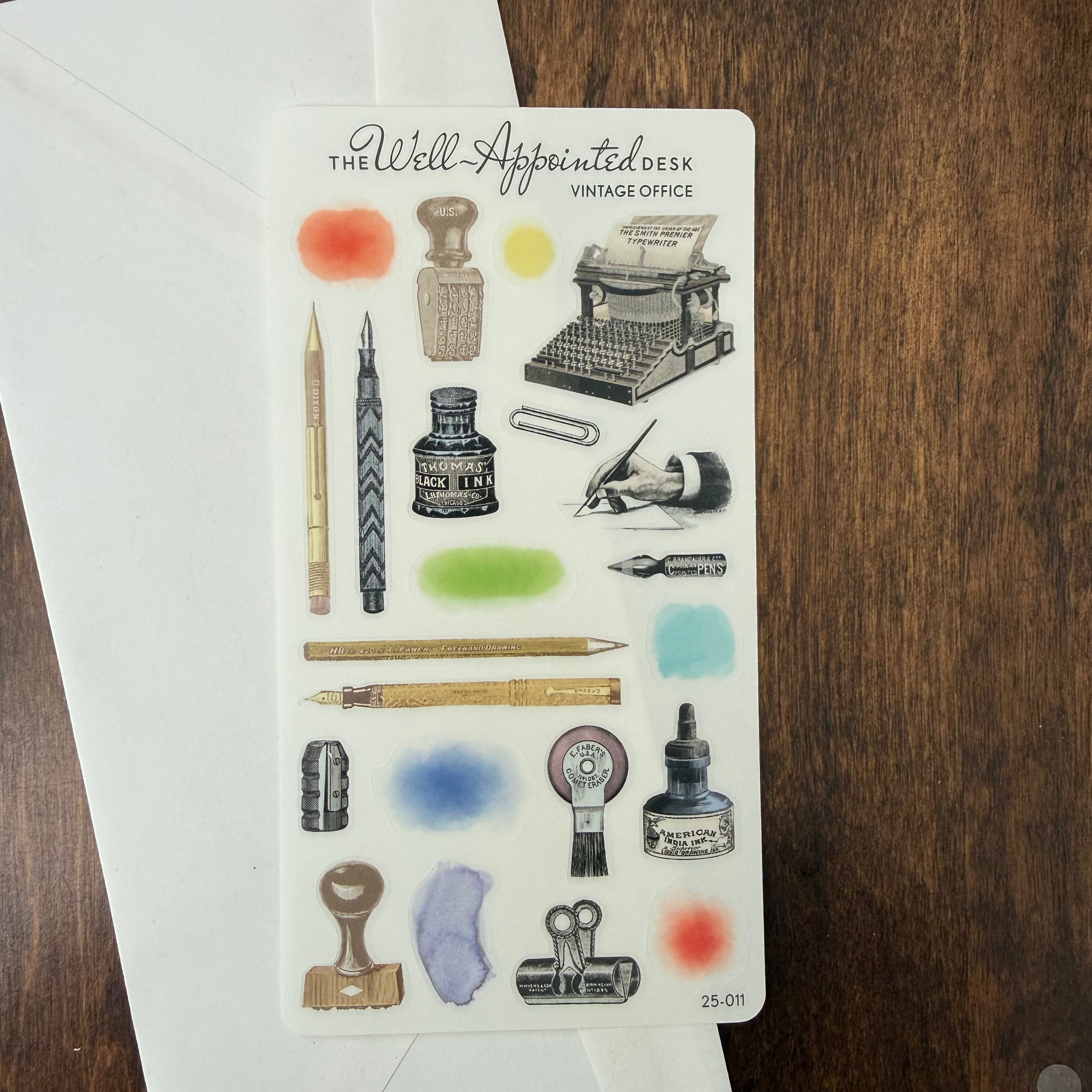 The Well-Appointed Desk — Vintage Office Sticker Sheet