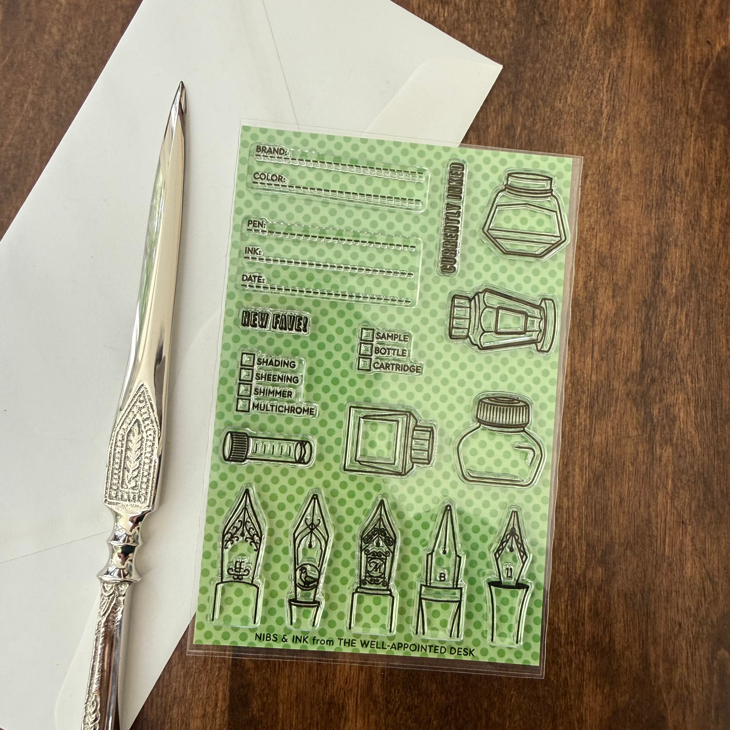 The Well-Appointed Desk — Nibs & Ink Clear Stamp Set