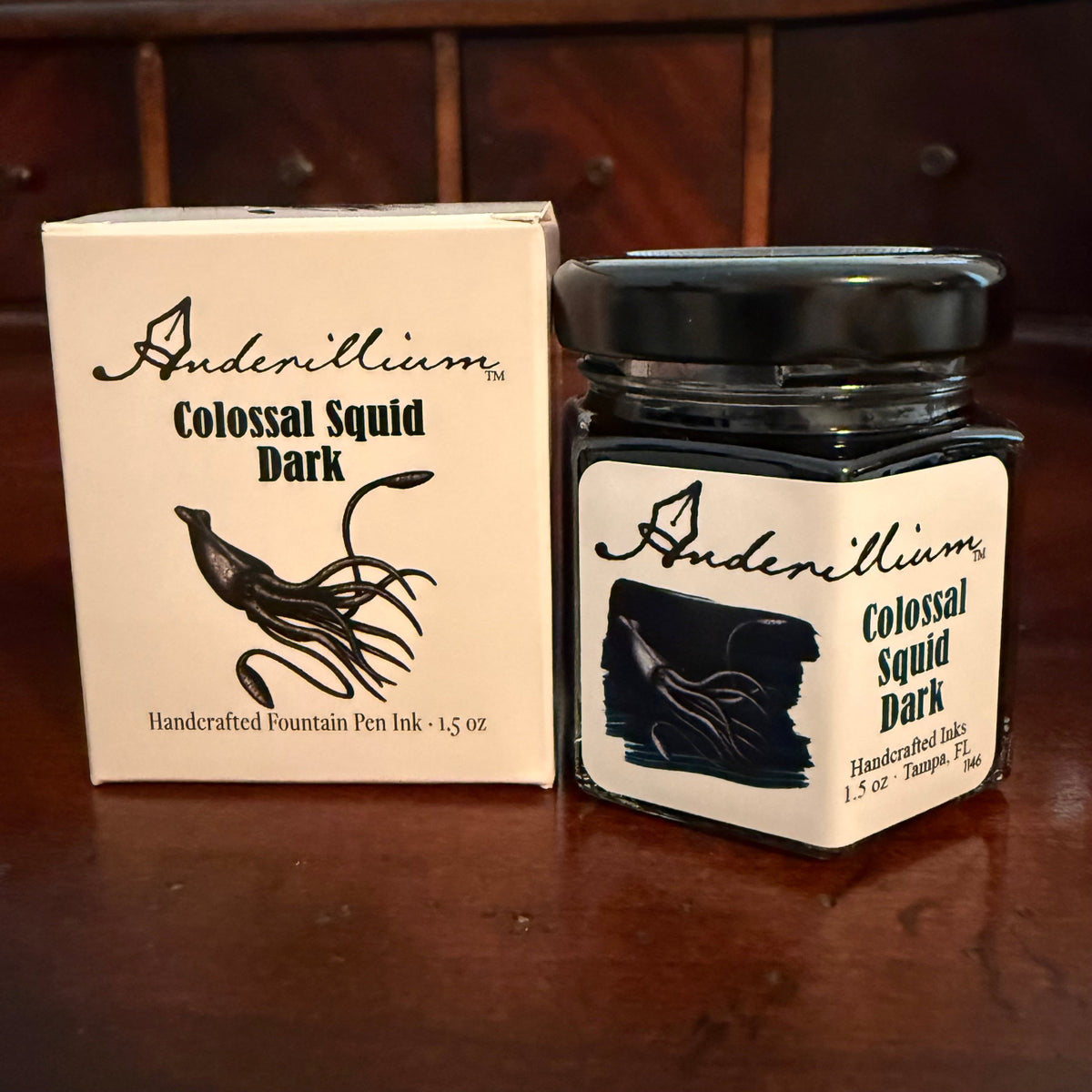Anderillium Colossal Squid Dark Fountain Pen Ink — 1.5 oz (45 mL)