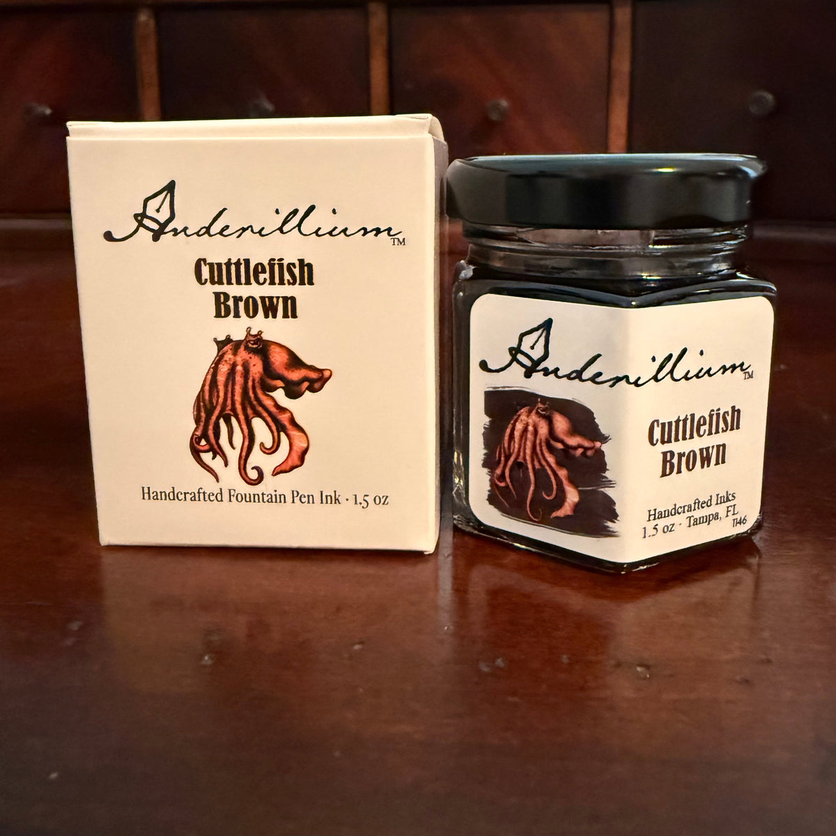 Anderillium Cuttlefish Brown Fountain Pen Ink — 1.5 oz (45 mL)
