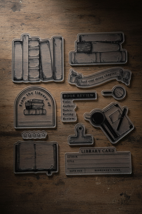 Archer and Olive - Everyday Bookish Acrylic Stamps