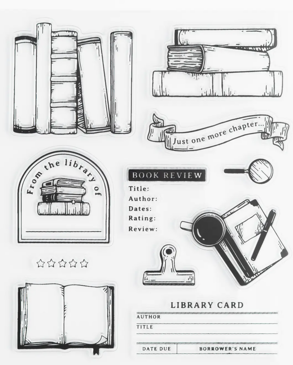 Archer and Olive - Everyday Bookish Acrylic Stamps
