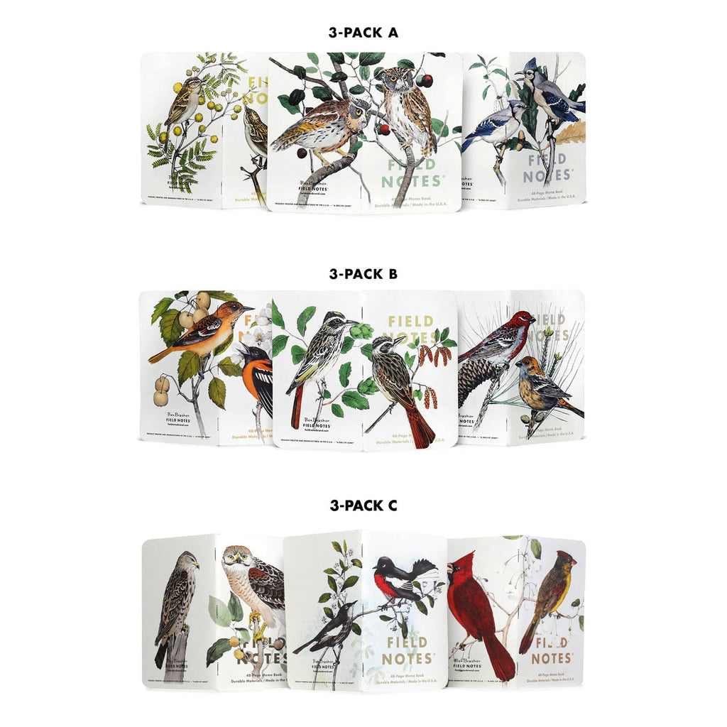 Field Notes — Birds and Trees of North America — 3-Pack