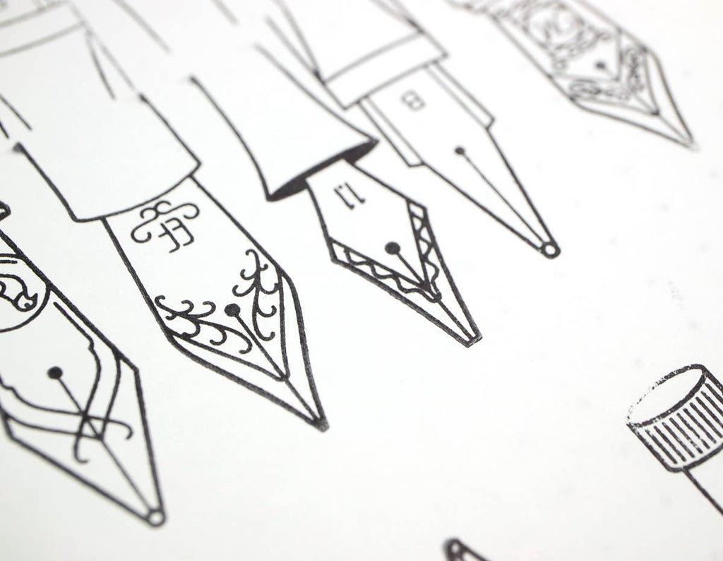 The Well-Appointed Desk — Nibs & Ink Clear Stamp Set