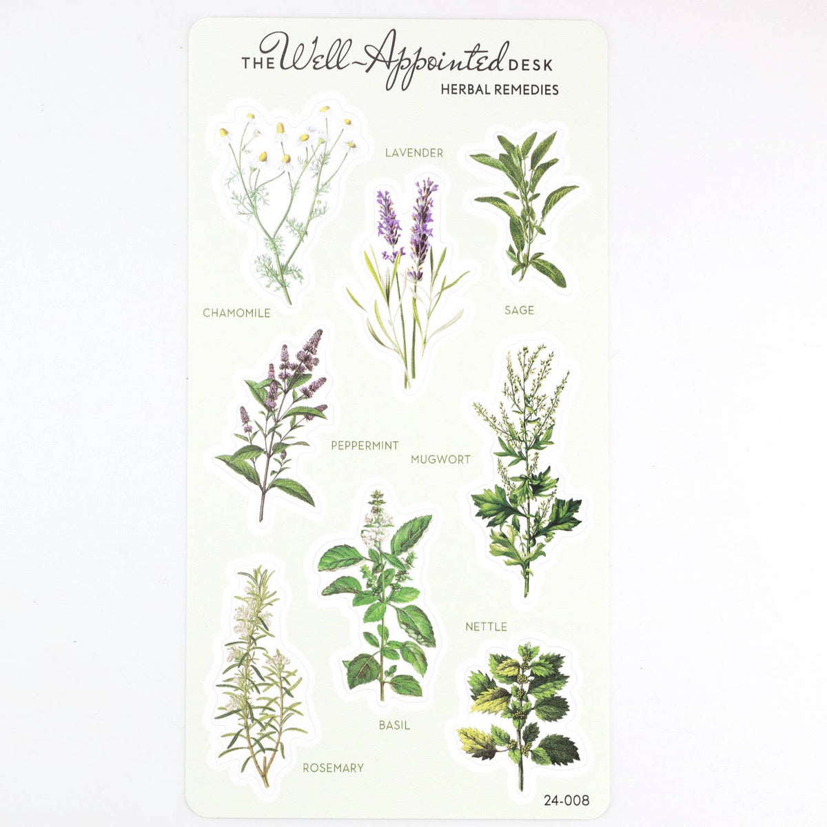 The Well-Appointed Desk - Herbal Remedies Sticker Sheet (24-008)