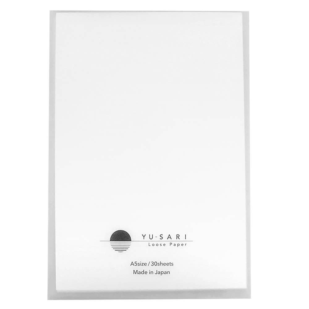 NAKABAYASHI Stationery - Yu-sari loose sheets Plain B5and A5 30sheets: A5(Plain)