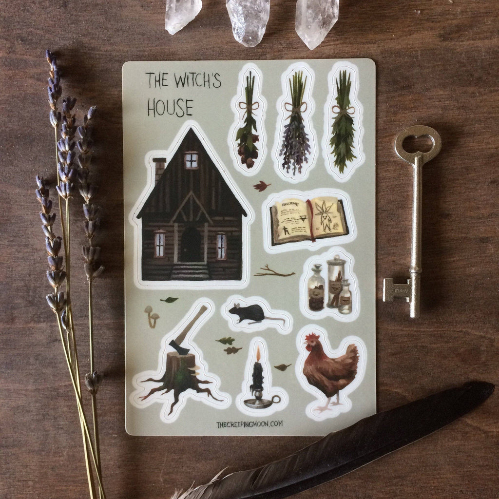 The Creeping Moon - The Witch's House vinyl sticker sheet