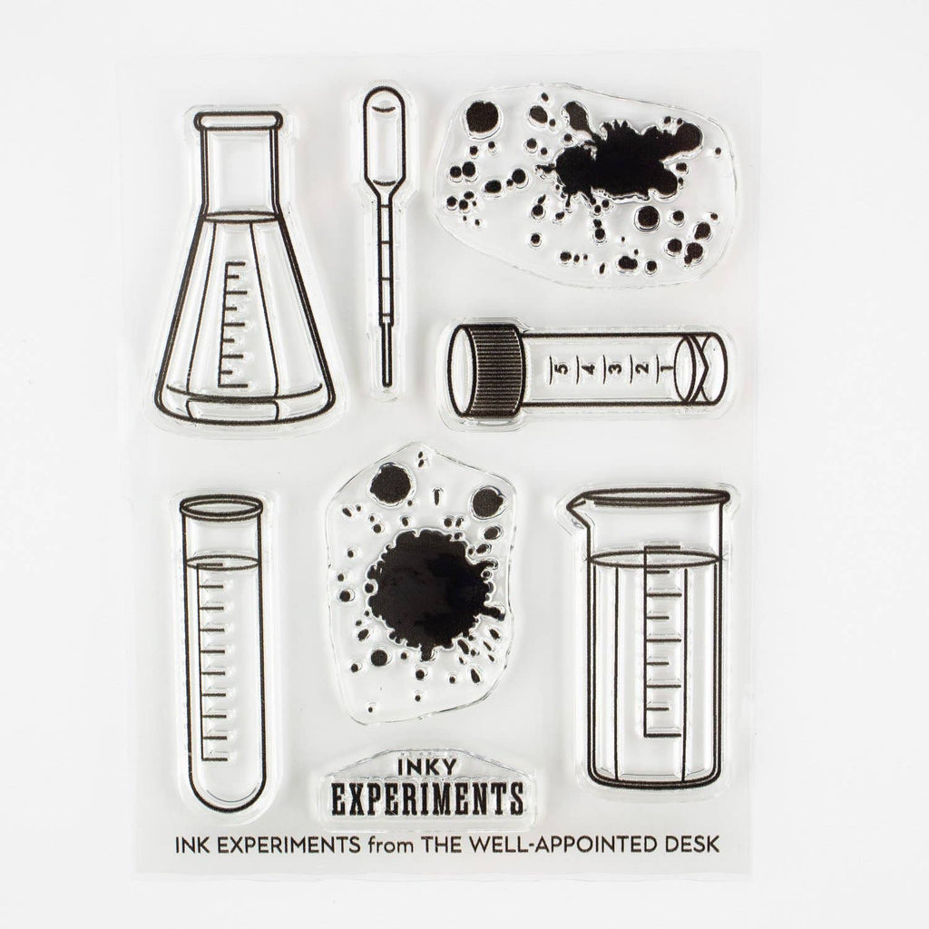 The Well-Appointed Desk - Ink Experiments 3"x4" Clear Stamp Set (8 stamp designs)