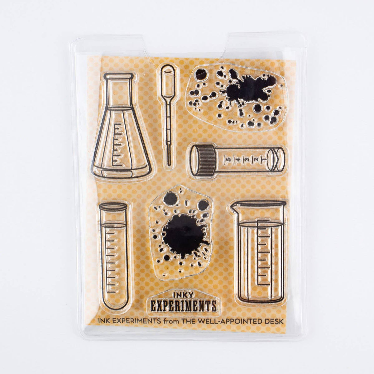 The Well-Appointed Desk - Ink Experiments 3"x4" Clear Stamp Set (8 stamp designs)