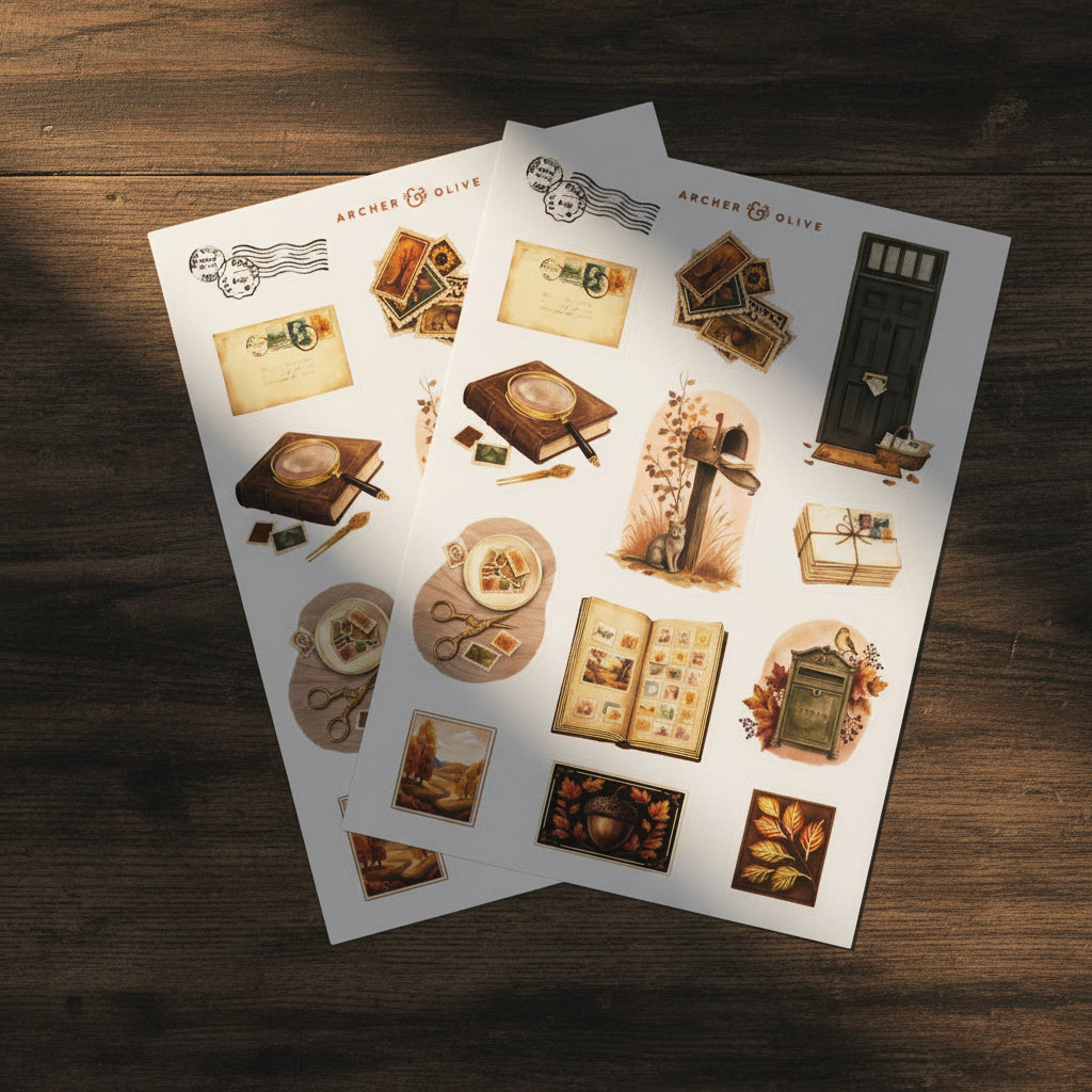 Archer & Olive Stamp Collector sticker set