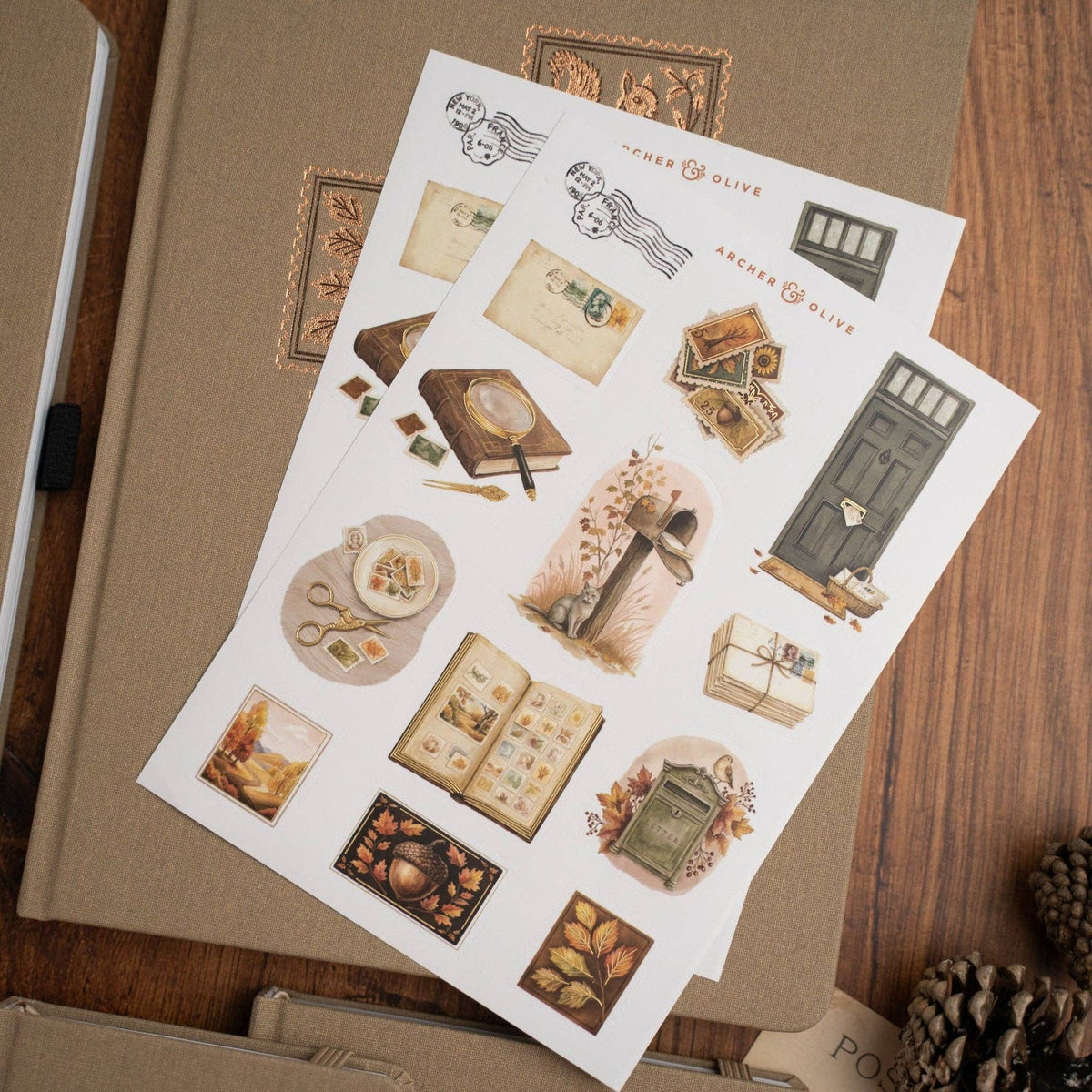 Archer & Olive Stamp Collector stickers, additional product view