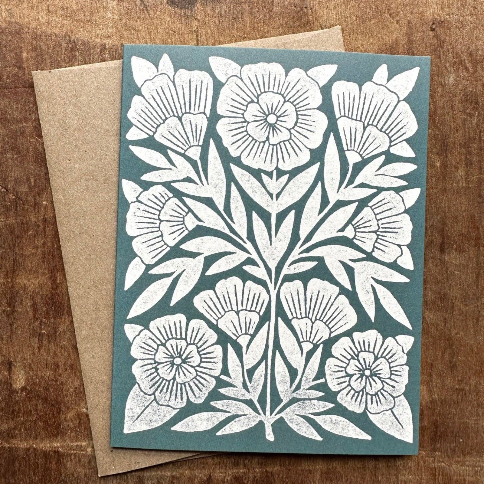 Katharine Watson Botanical Kraft Blank Greeting Cards — Set of Six