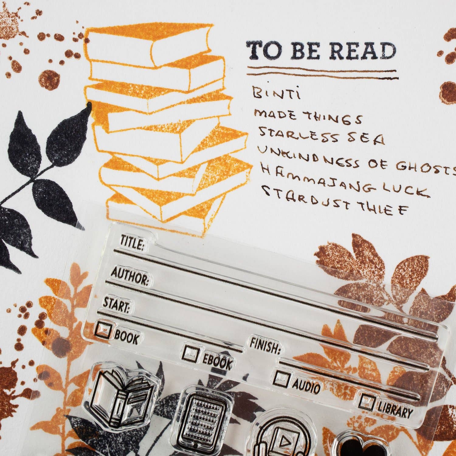 The Well-Appointed Desk — Book Tracker Clear Stamp