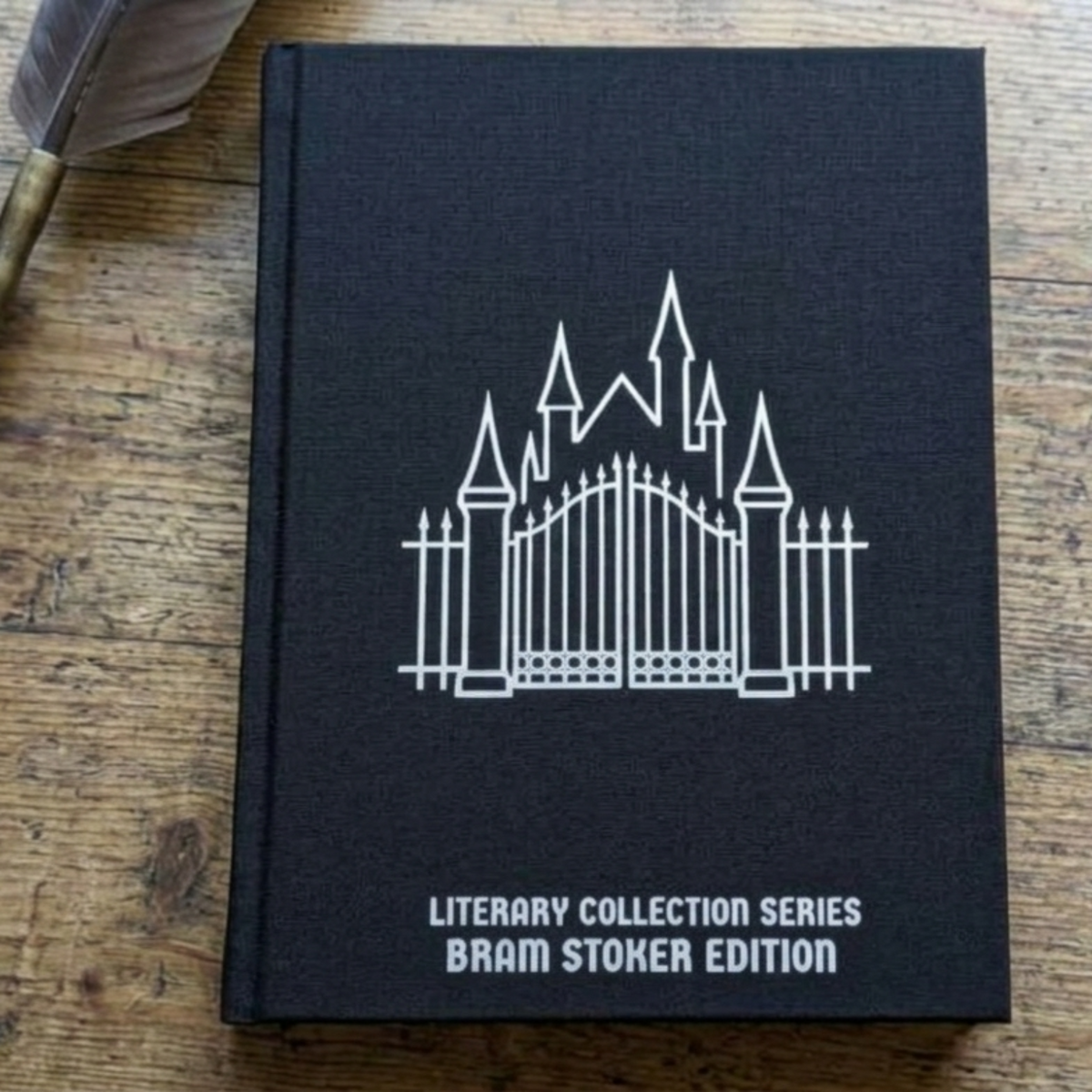 Front cover of the Bram Stoker Edition black notebook from Boston Lore Studio's Literary Collection Series