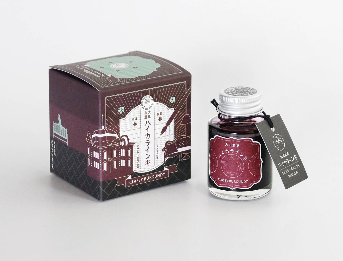NAKABAYASHI Stationery - Teranishi fountain pen ink, Taisho-Roman Haikara 40ml: Opera Rose