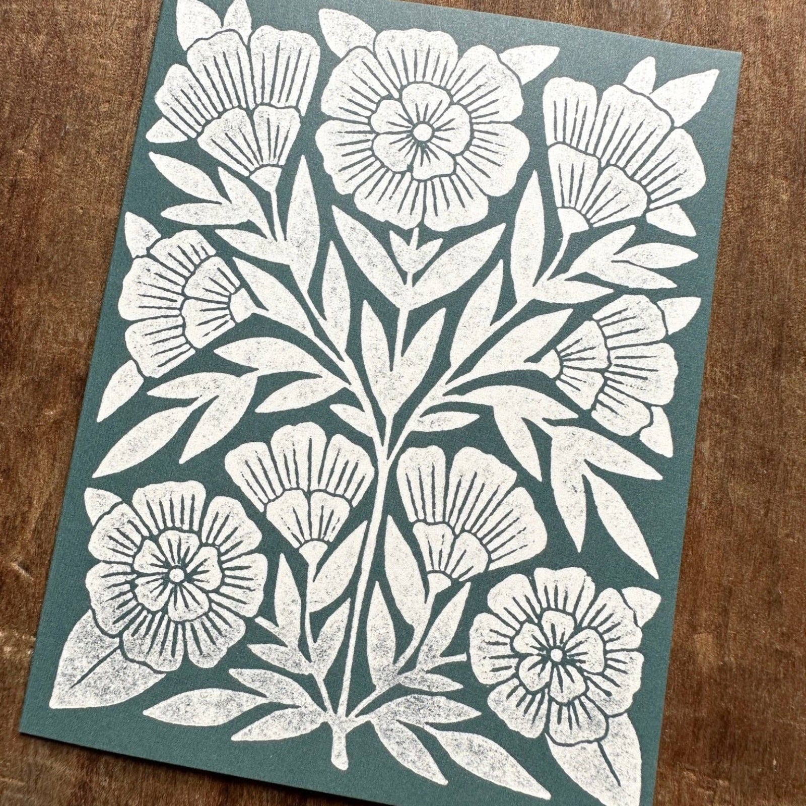 Katharine Watson Botanical Kraft Blank Greeting Cards — Set of Six