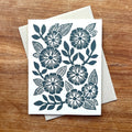 Katharine Watson Deep Teal Botanical Blank Greeting Cards — Set of Six