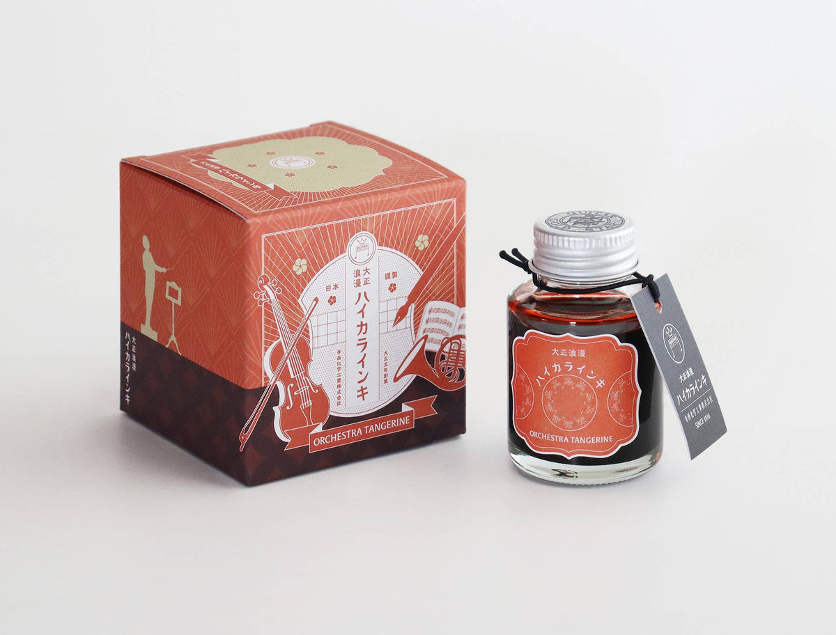 NAKABAYASHI Stationery - Teranishi fountain pen ink, Taisho-Roman Haikara 40ml: Smoky Navy