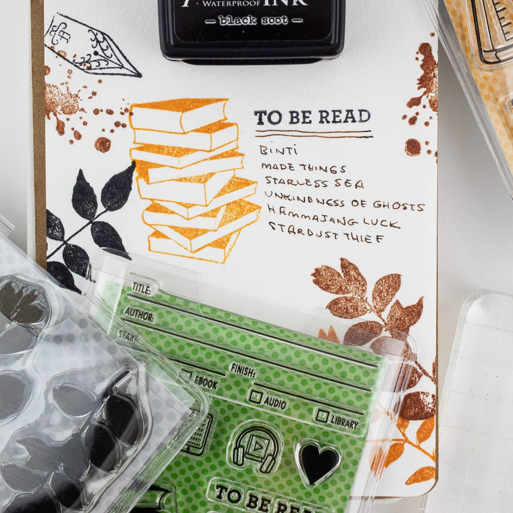 The Well-Appointed Desk — Book Tracker Clear Stamp