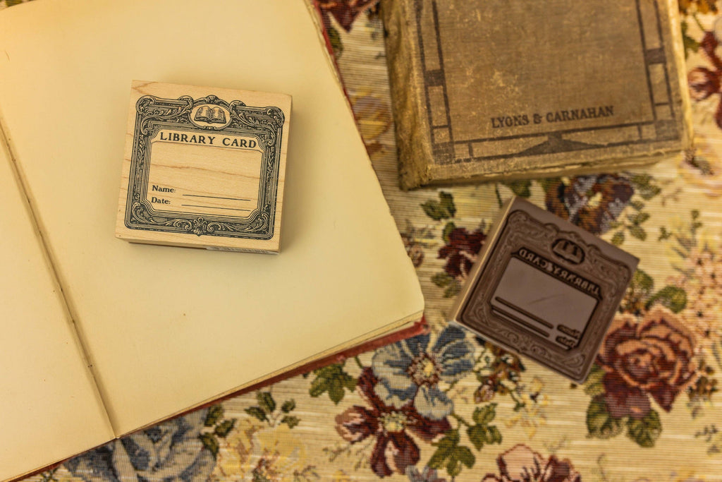 CoraCreaCrafts — Library Card Wooden Stamp