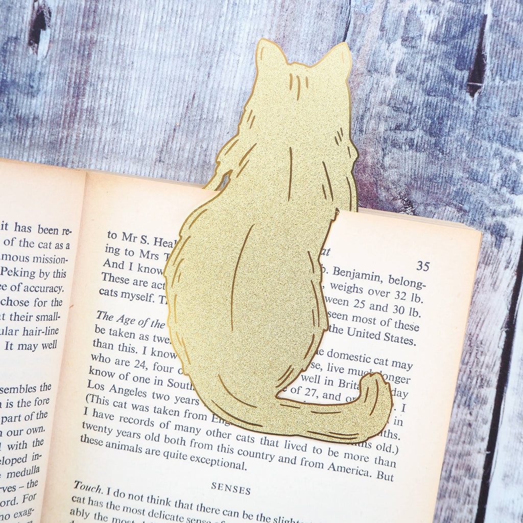 Cat Lover Brass Bookmark