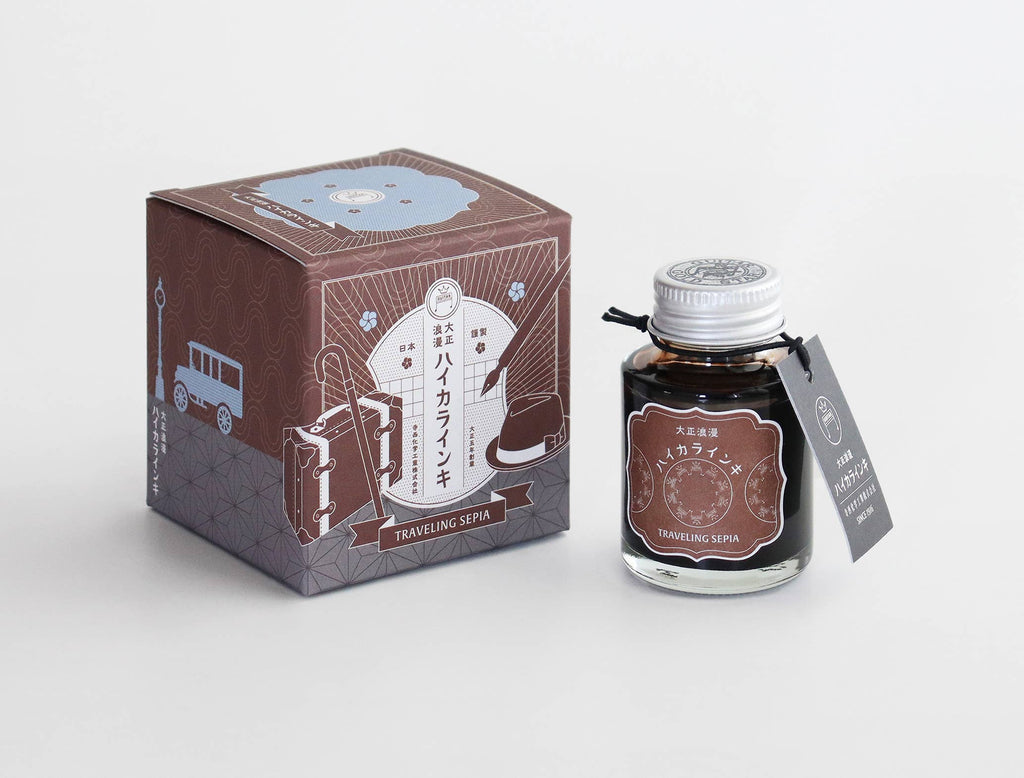 NAKABAYASHI Stationery - Teranishi fountain pen ink, Taisho-Roman Haikara 40ml: Opera Rose